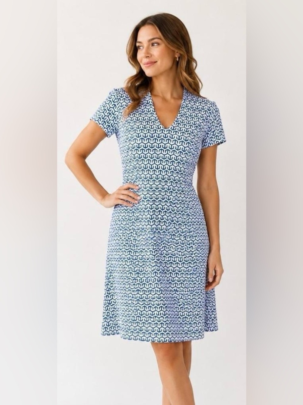 J. McLaughlin Blue Catalina Cloth Dress